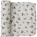 Cream Floral Muslin Swaddle Blanket